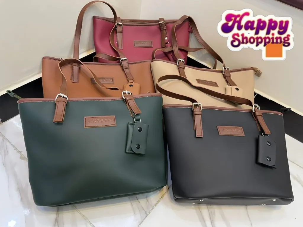 💼 High-Quality Tote Bag with Mini Pouch 💼 (Black)